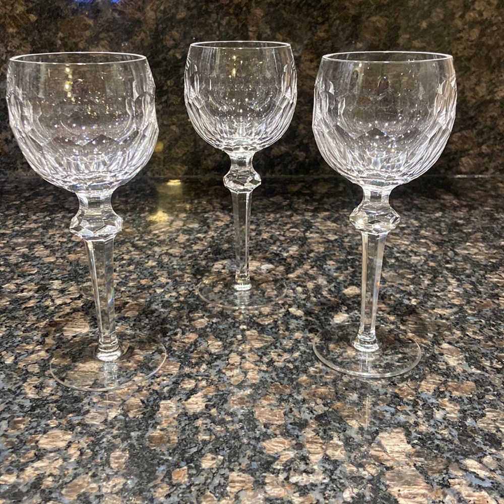 Set of 6 waterford curraghmore hock wine bubble goblets - Picture 2 of 4